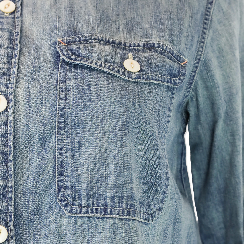 Double RL Medium wash Denim Button Up Shirt