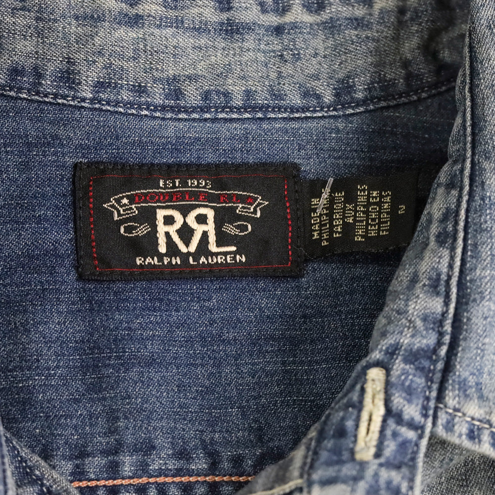 Double RL Medium wash Denim Button Up Shirt