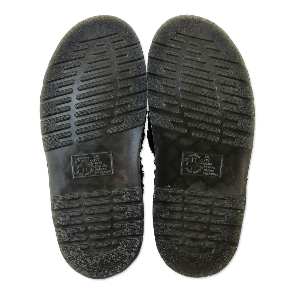 Dr. Martens Black Jorge II Faux Fur Lined Deluxe Borg Slingback Mules