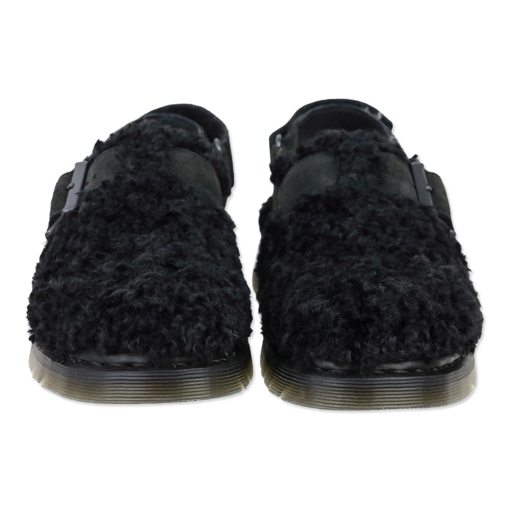 Dr. Martens Black Jorge II Faux Fur Lined Deluxe Borg Slingback Mules