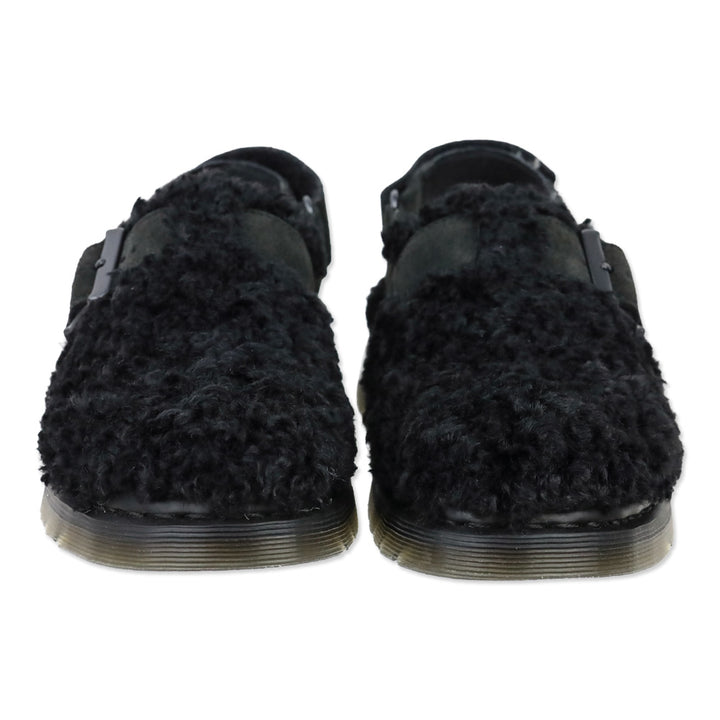 Dr. Martens Black Jorge II Faux Fur Lined Deluxe Borg Slingback Mules