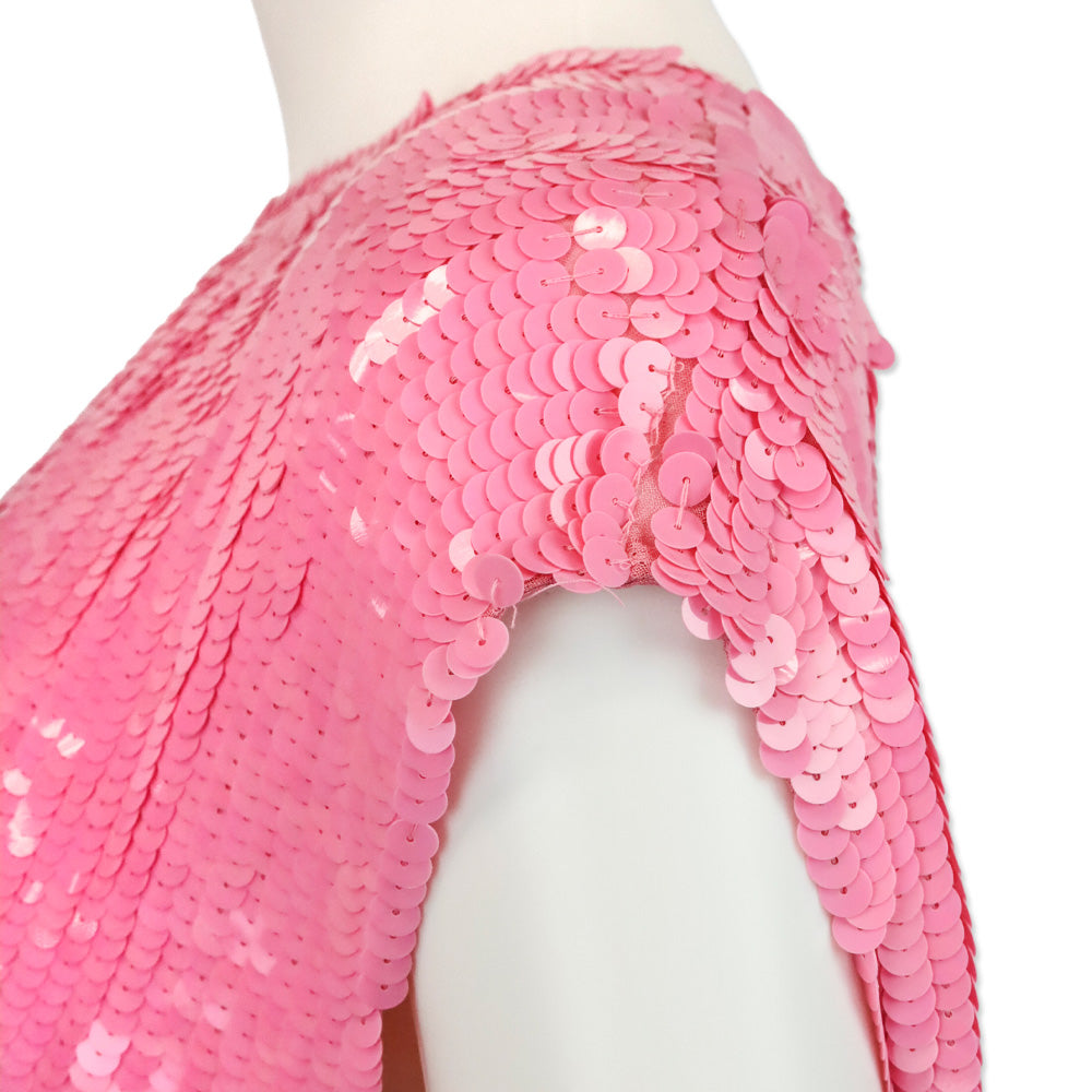 Dries Van Noten Pink Cuzco Sequin Fringe Top