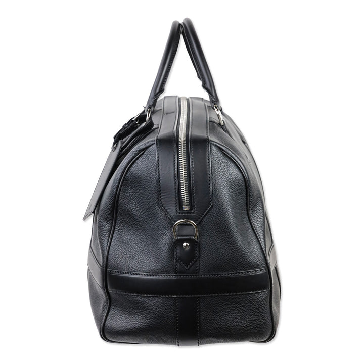 Dunhill Boston Black Leather Duffle Bag