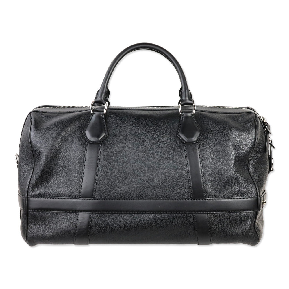 Dunhill Boston Black Leather Duffle Bag