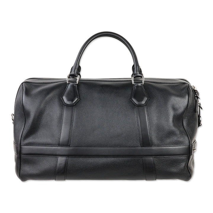 Dunhill Boston Black Leather Duffle Bag