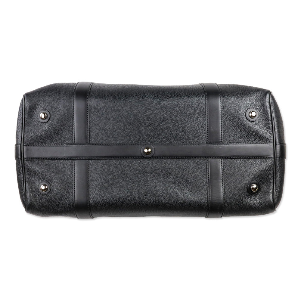 Dunhill Boston Black Leather Duffle Bag