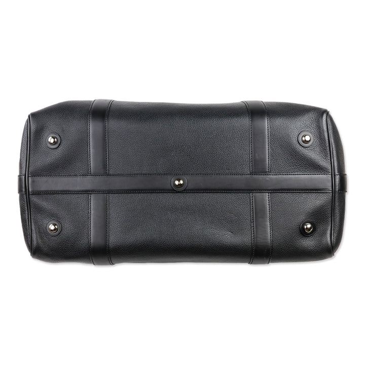 Dunhill Boston Black Leather Duffle Bag
