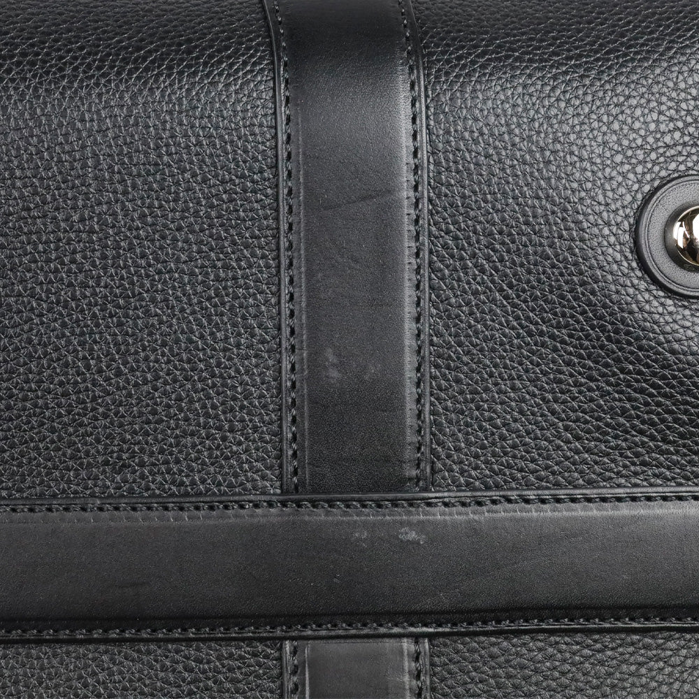 Dunhill Boston Black Leather Duffle Bag