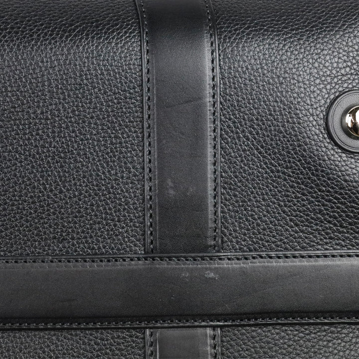 Dunhill Boston Black Leather Duffle Bag