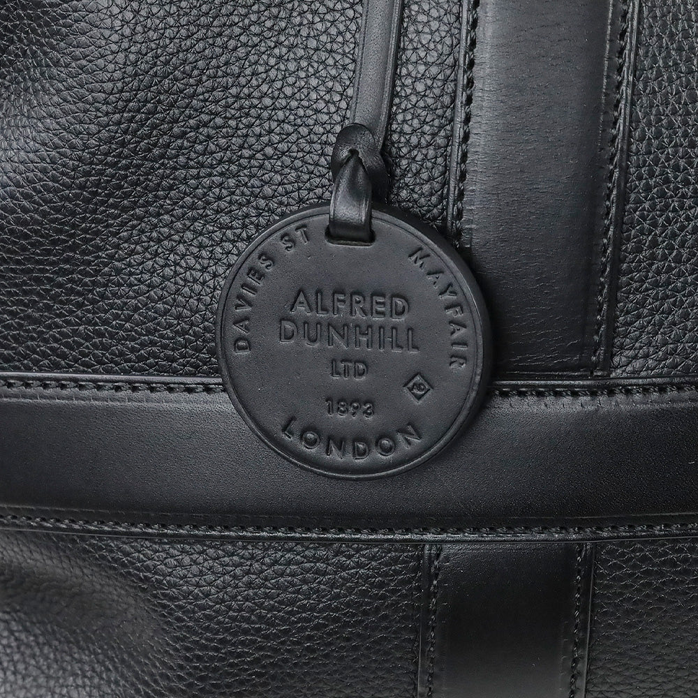 Dunhill Boston Black Leather Duffle Bag