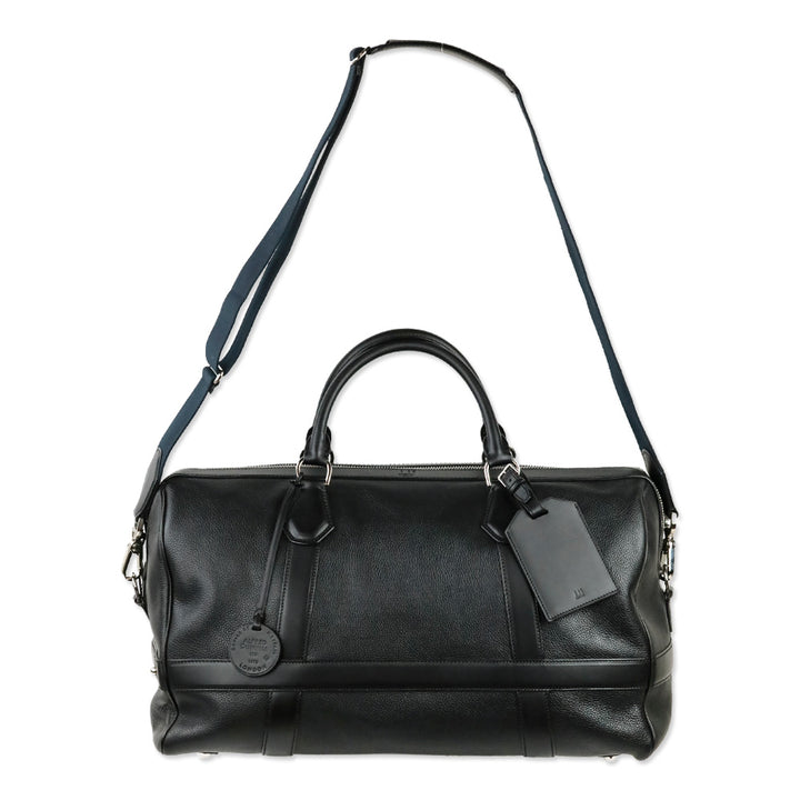 Dunhill Boston Black Leather Duffle Bag