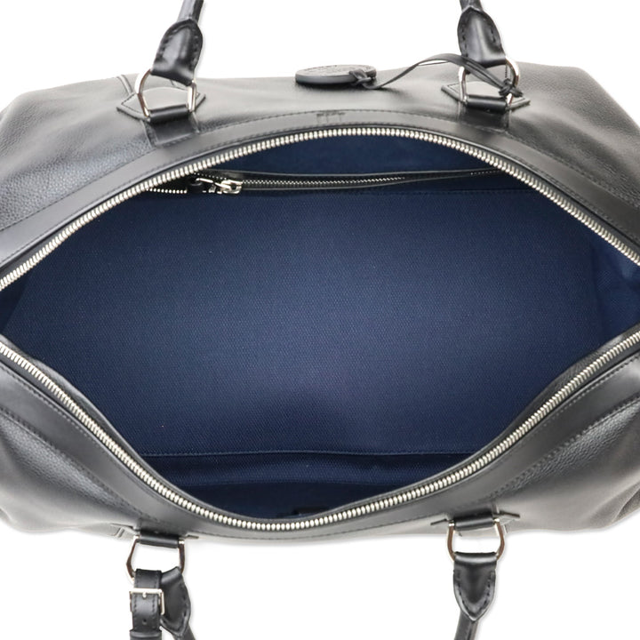 Dunhill Boston Black Leather Duffle Bag