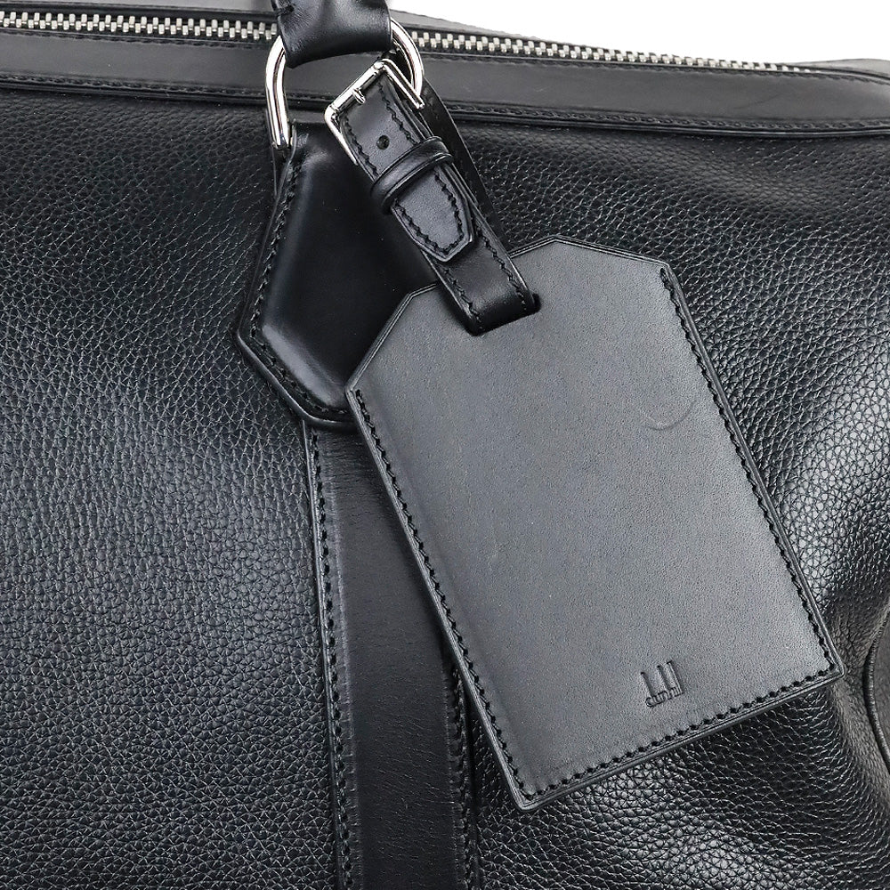 Dunhill Boston Black Leather Duffle Bag