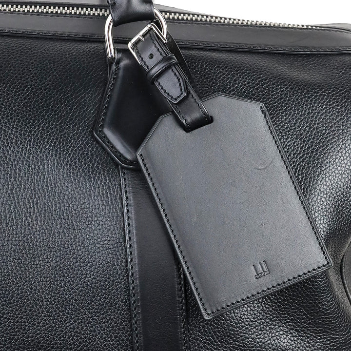 Dunhill Boston Black Leather Duffle Bag