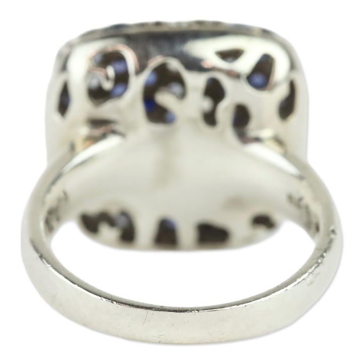 EFFY Splash 925 Sterling Silver Blue/White Sapphire Cluster Ring