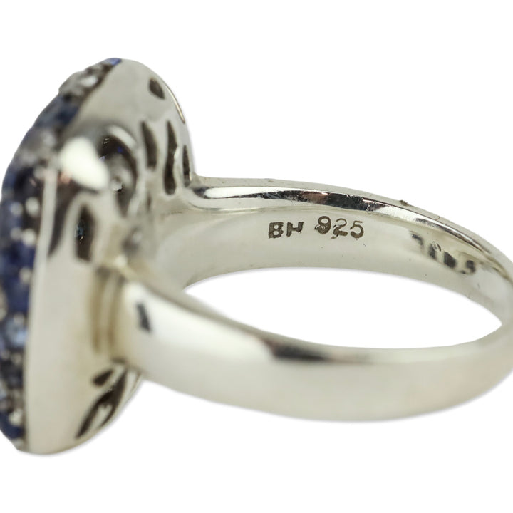 EFFY Splash 925 Sterling Silver Blue/White Sapphire Cluster Ring