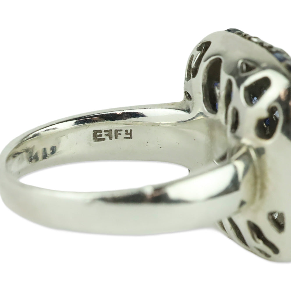 EFFY Splash 925 Sterling Silver Blue/White Sapphire Cluster Ring