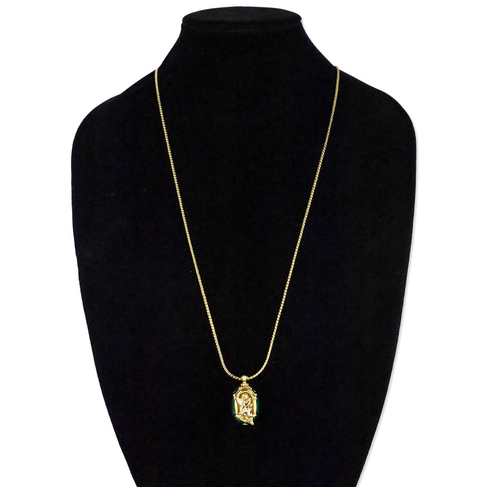 Edgar Berebi Limited Edition Green Enamel Angel Egg Pendant Necklace