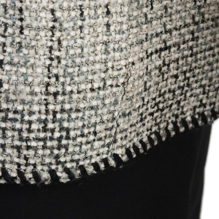 Emanuel Ungaro Black/White Multi Whipstitch Trim Tweed Blazer