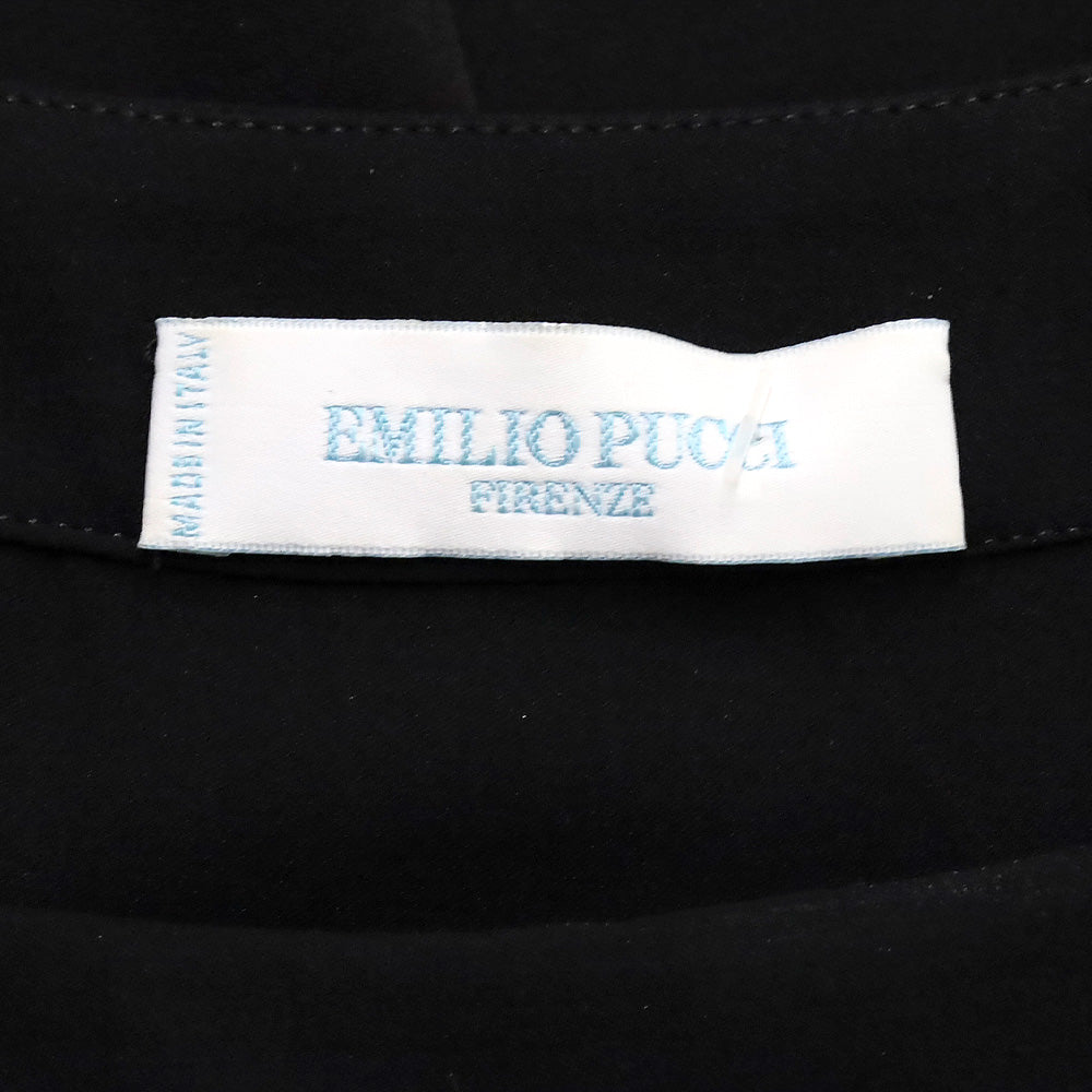 Emilio Pucci Black Silk Mesh Crystal & Sequin Sheath Midi Dress
