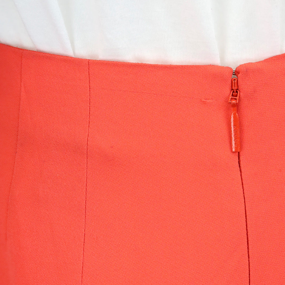 Emilio Pucci Coral Multicolor Pattern Pleated Maxi Skirt