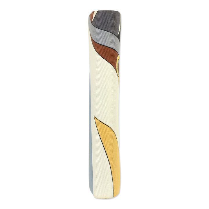 Emilio Pucci Yellow/Brown Mutli Print Silk Bifold Wallet