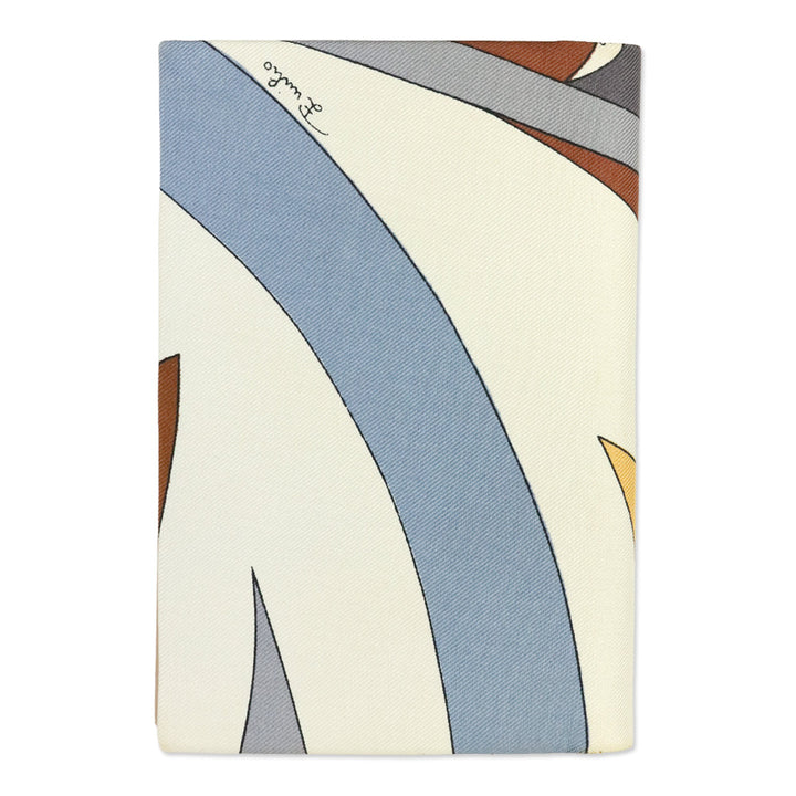 Emilio Pucci Yellow/Brown Mutli Print Silk Bifold Wallet