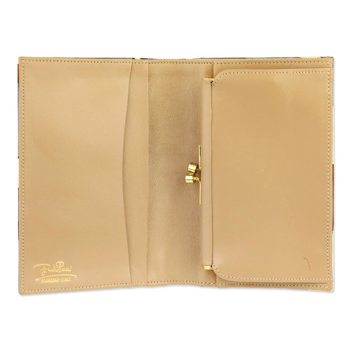 Emilio Pucci Yellow/Brown Mutli Print Silk Bifold Wallet