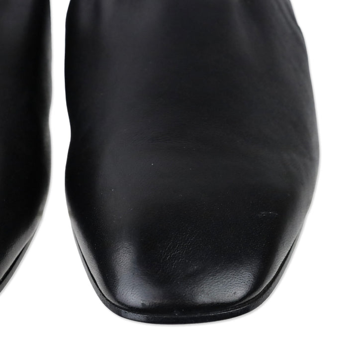 Emme Parsons Black Nappa Leather High Throat Ballet Flats