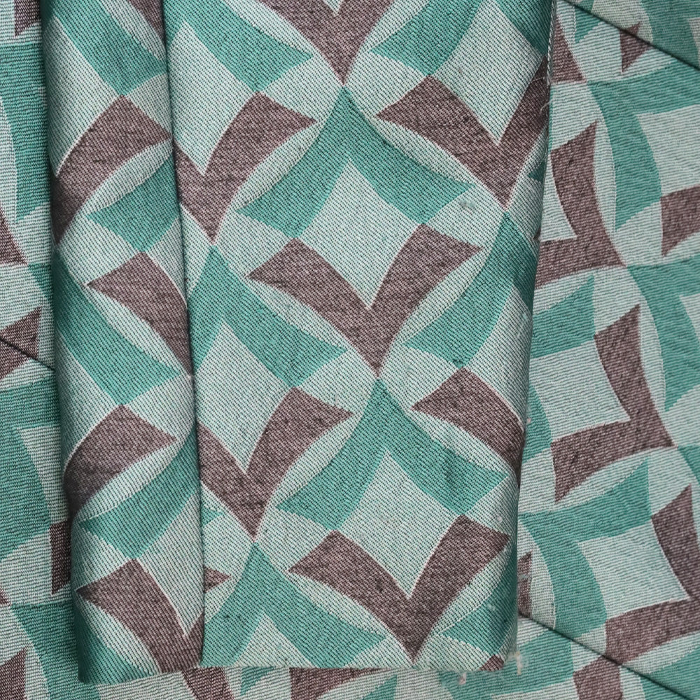 Emporio Armani Green Optical Jacquard Fashion Blazer