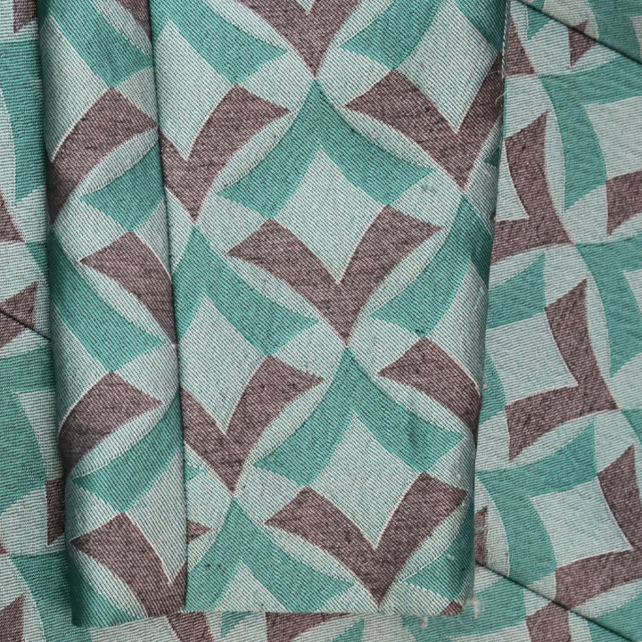 Emporio Armani Green Optical Jacquard Fashion Blazer