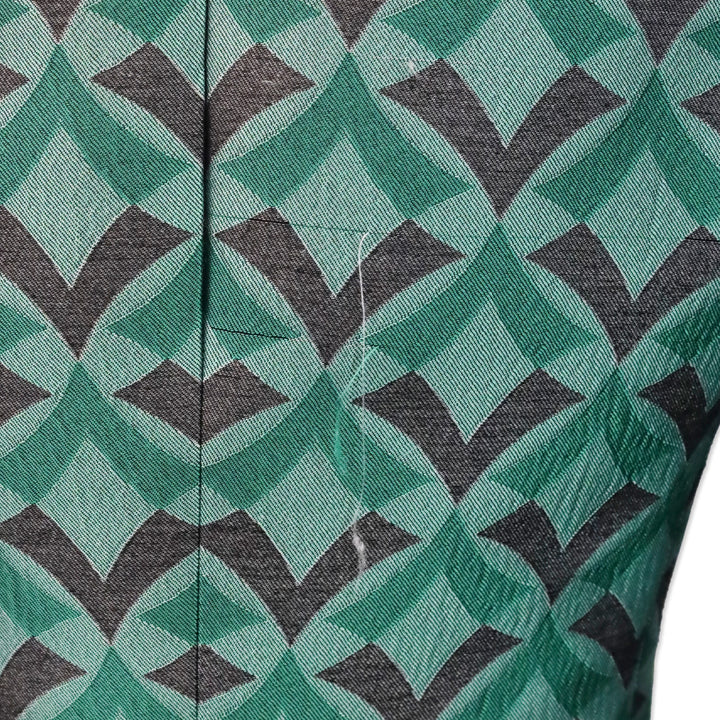 Emporio Armani Green Optical Jacquard Fashion Blazer