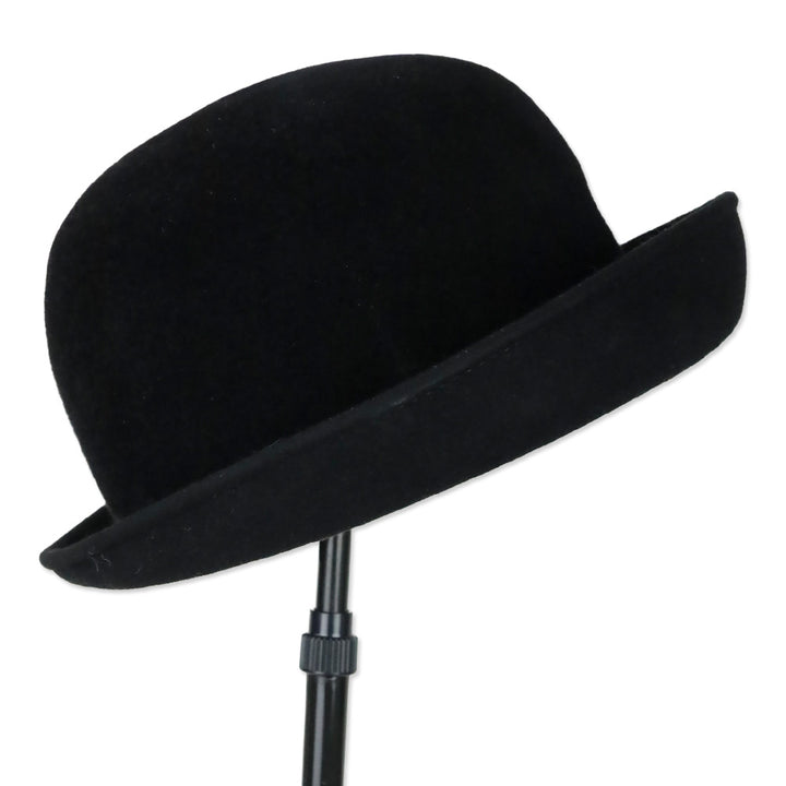 Eric Javits Black Wool Bowler Hat