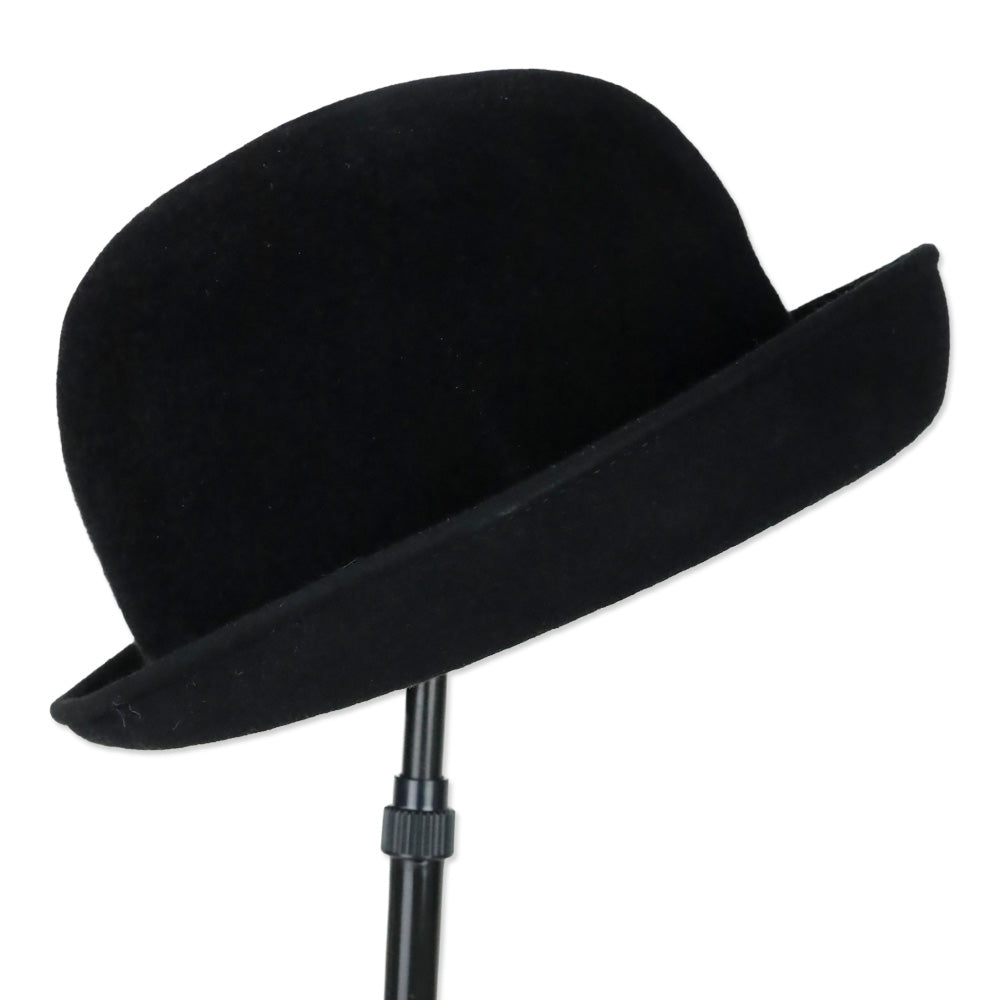 Eric Javits Black Wool Bowler Hat