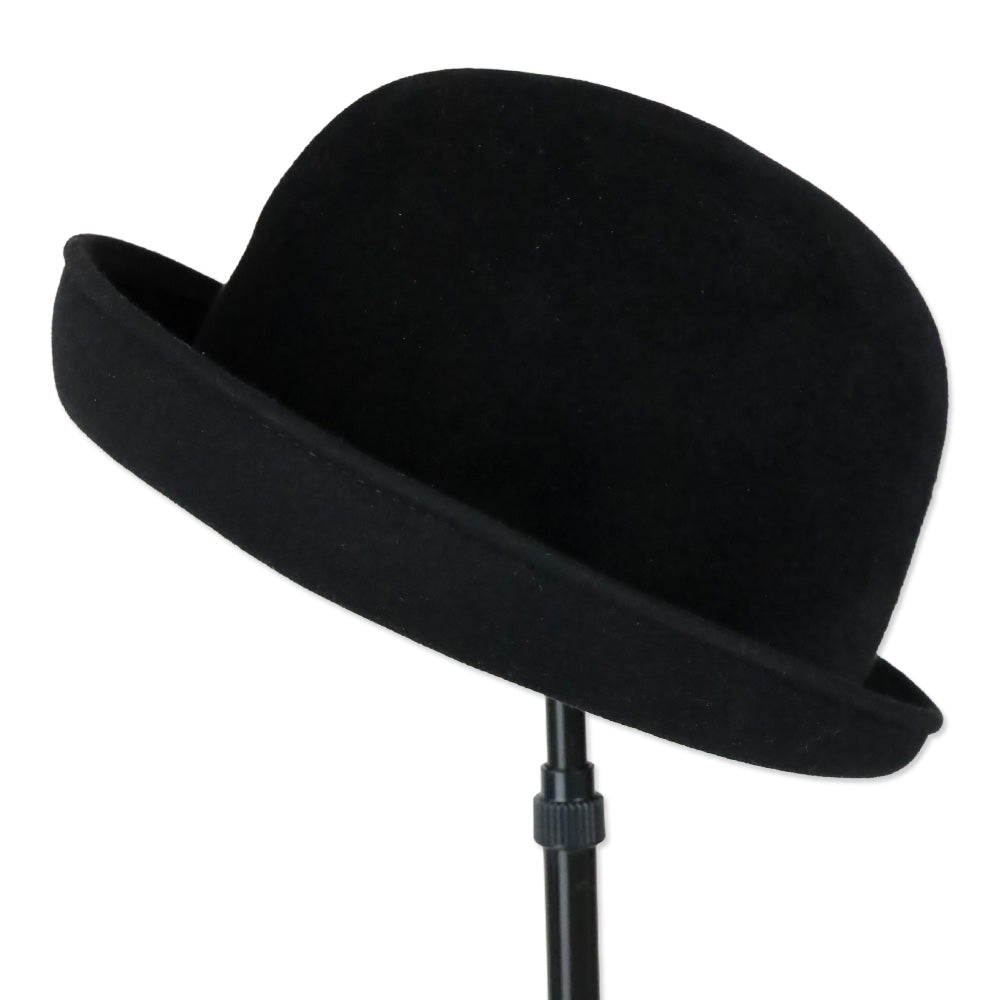 Eric Javits Black Wool Bowler Hat