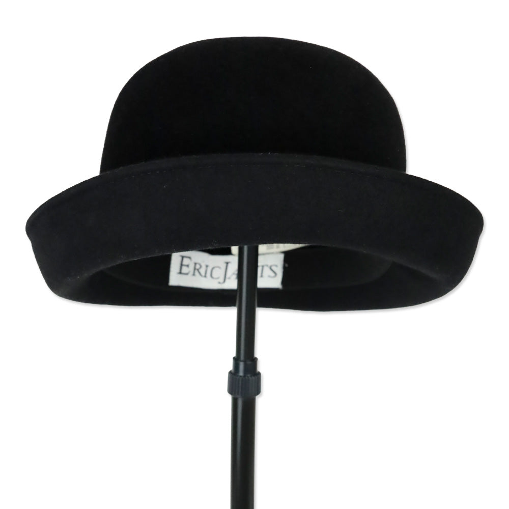 Eric Javits Black Wool Bowler Hat