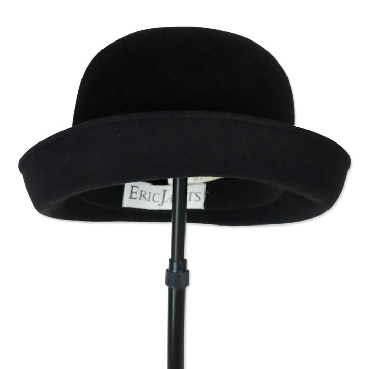 Eric Javits Black Wool Bowler Hat