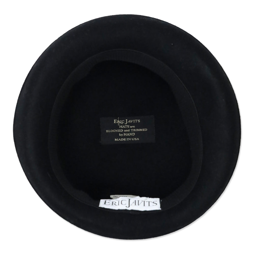 Eric Javits Black Wool Bowler Hat