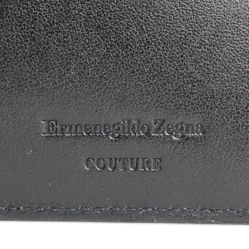 Ermenegildo Zegna Dark Grey Xxx Printed Bifold Wallet