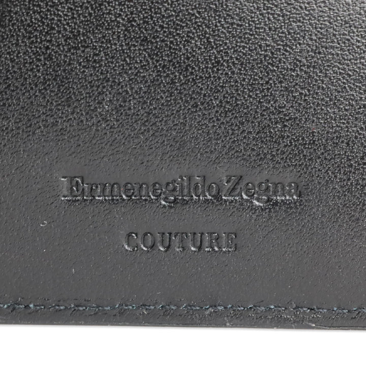 Ermenegildo Zegna Dark Grey Xxx Printed Bifold Wallet
