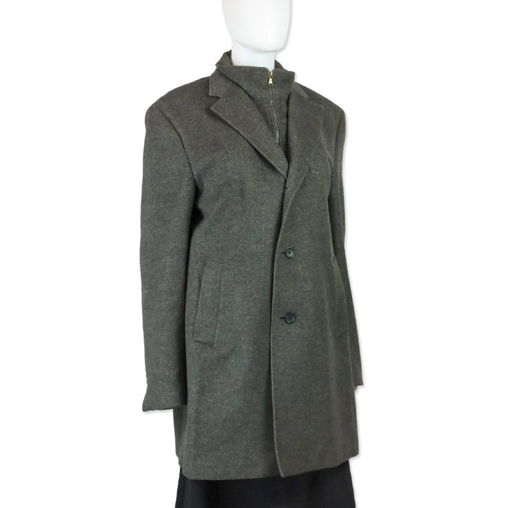 Ermenegildo Zegna Grey Wool Overcoat