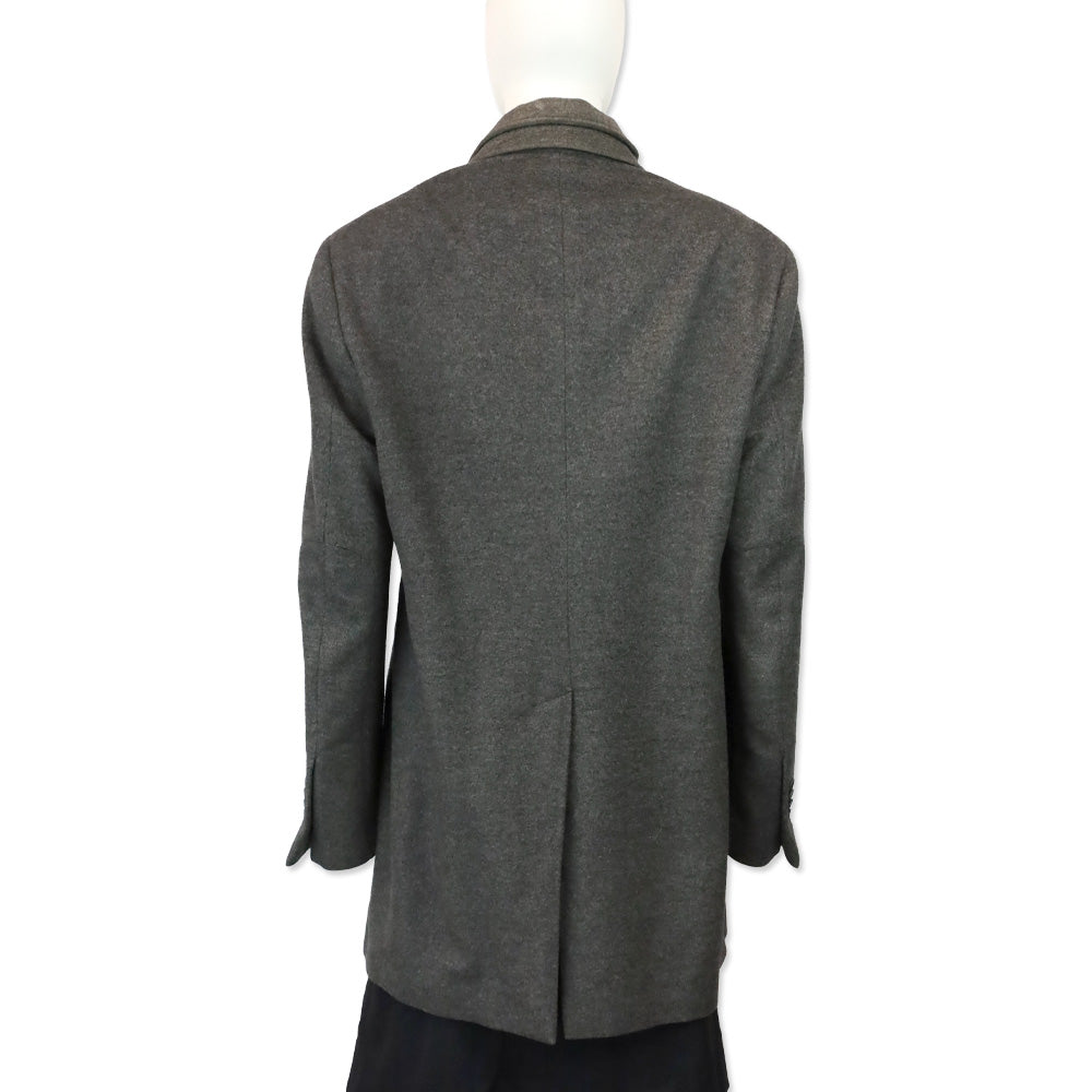 Ermenegildo Zegna Grey Wool Overcoat