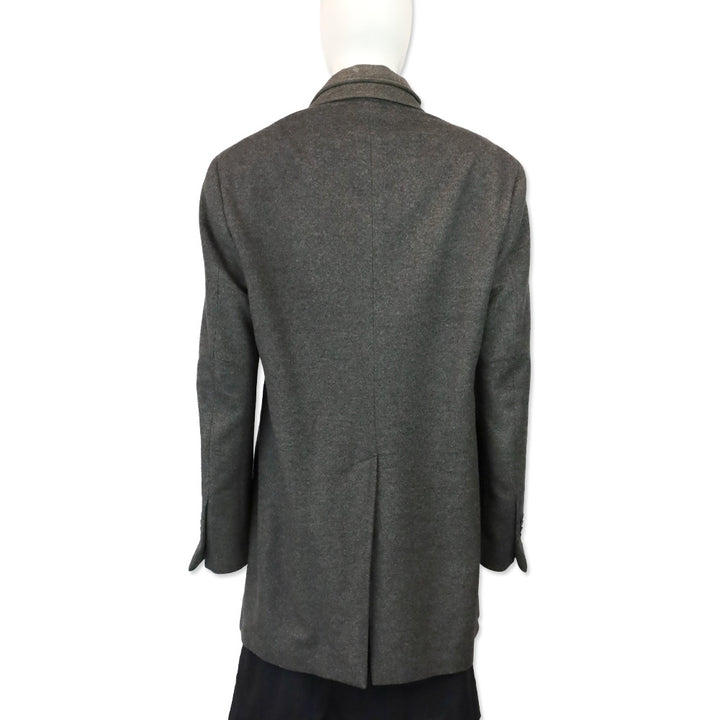 Ermenegildo Zegna Grey Wool Overcoat