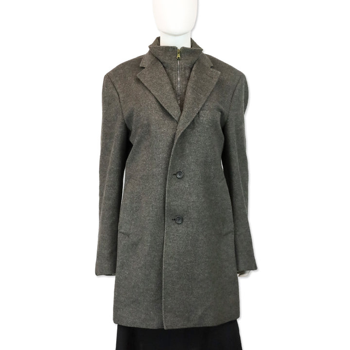 Ermenegildo Zegna Grey Wool Overcoat