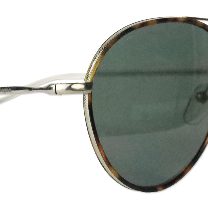 Ermenegildo Zegna Shiny Light Ruthenium Aviator Sunglasses