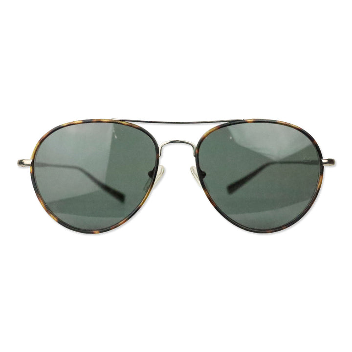 Ermenegildo Zegna Shiny Light Ruthenium Aviator Sunglasses