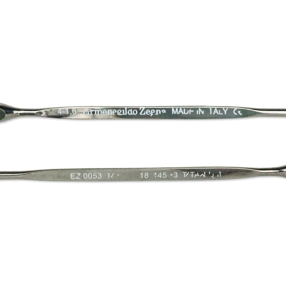 Ermenegildo Zegna Shiny Light Ruthenium Aviator Sunglasses