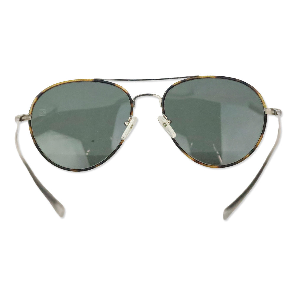Ermenegildo Zegna Shiny Light Ruthenium Aviator Sunglasses
