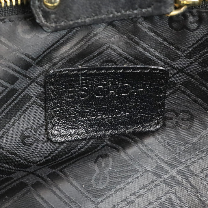Escada Black Woven‎ Leather Horizontal Margaretha Tote Bag