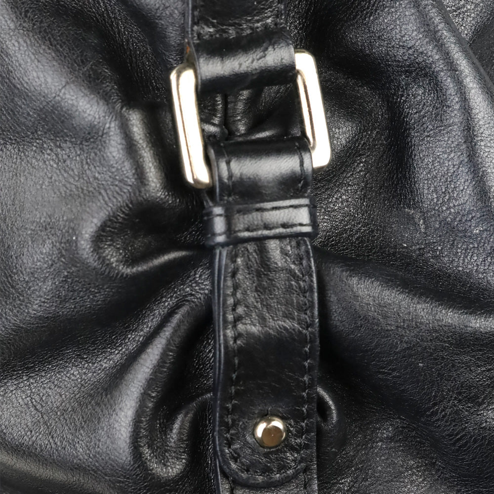 Etro Black Paisley Embroidered Leather Hobo Bag